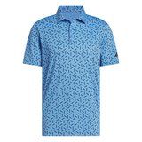 ADIDAS MEN'S ULTIMATE365 PRINTED MESH CLIMACOOL GOLF POLO SHIRT - LUCID RAY BLUE