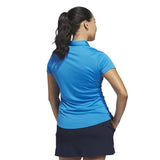 ADIDAS WOMENS PERFORMANCE SOLID SHORT SLEEVE POLO - BRIGHT BLUE
