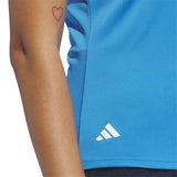 ADIDAS WOMENS PERFORMANCE SOLID SHORT SLEEVE POLO - BRIGHT BLUE