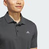 ADIDAS MENS PERFORMANCE TEXTURED GOLF POLO SHIRT - CARBON/BLACK