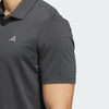 ADIDAS MENS PERFORMANCE TEXTURED GOLF POLO SHIRT - CARBON/BLACK