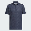 ADIDAS MENS ULTIMATE365 CLIMACOOL TANGO PRINT MESH GOLF POLO SHIRT - COLLEGIATE NAVY/WHITE