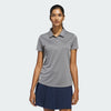 ADIDAS WOMENS PERFORMANCE SOLID SHORT SLEEVE POLO - GREY THREE
