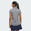 ADIDAS WOMENS PERFORMANCE SOLID SHORT SLEEVE POLO - GREY THREE