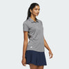 ADIDAS WOMENS PERFORMANCE SOLID SHORT SLEEVE POLO - GREY THREE
