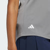 ADIDAS WOMENS PERFORMANCE SOLID SHORT SLEEVE POLO - GREY THREE