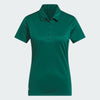 ADIDAS WOMENS PERFORMANCE SOLID SHORT SLEEVE GOLF POLO - collegiate green