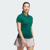 ADIDAS WOMENS PERFORMANCE SOLID SHORT SLEEVE GOLF POLO - collegiate green