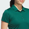 ADIDAS WOMENS PERFORMANCE SOLID SHORT SLEEVE GOLF POLO - collegiate green
