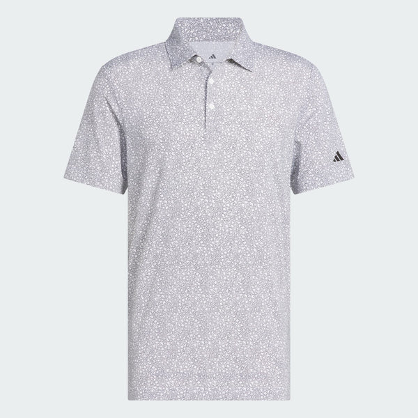 ADIDAS MEN'S ULTIMATE365 MINI BUNKER GOLF POLO SHIRT - WHITE BLACK