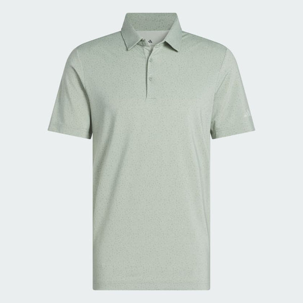 ADIDAS MEN'S PLAYERS POLO ULTIMATE365 MINI BUNKER GOLF POLO SHIRT- SILVER GREEN
