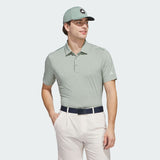 ADIDAS MEN'S PLAYERS POLO ULTIMATE365 MINI BUNKER GOLF POLO SHIRT- SILVER GREEN