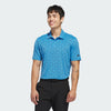 ADIDAS MEN'S ULTIMATE365 PRINTED MESH CLIMACOOL GOLF POLO SHIRT - LUCID RAY BLUE