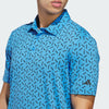 ADIDAS MEN'S ULTIMATE365 PRINTED MESH CLIMACOOL GOLF POLO SHIRT - LUCID RAY BLUE
