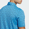 ADIDAS MEN'S ULTIMATE365 PRINTED MESH CLIMACOOL GOLF POLO SHIRT - LUCID RAY BLUE