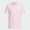 ADIDAS MENS ULTIMATE365 MESH PRINT CLIMACOOL GOLF POLO SHIRT - WHITE/PURE TURBO