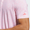 ADIDAS MENS ULTIMATE365 MESH PRINT CLIMACOOL GOLF POLO SHIRT - WHITE/PURE TURBO