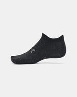 UNDER ARMOUR ESSENTIAL NO SHOW SOCK 3-PACK - BLACK/PITCH GRAY