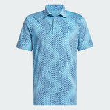 ADIDAS MEN'S ULTIMATE365 ALLOVER PRINT POLO SHIRT - Semi Blue Burst / Preloved Ink
