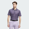 ADIDAS MEN'S ULTIMATE MESH PRINT GOLF POLO SHIRT - PRELOVED VIOLET