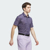 ADIDAS MEN'S ULTIMATE MESH PRINT GOLF POLO SHIRT - PRELOVED VIOLET