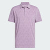 ADIDAS MEN'S ULTIMATE365 MINI BUNKER GOLF POLO SHIRT - POWDER PLUM