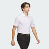ADIDAS MEN'S ULTIMATE PRINT MESH GOLF POLO SHIRT - WHITE/COLLEGIATE GREEN