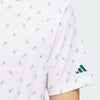 ADIDAS MEN'S ULTIMATE PRINT MESH GOLF POLO SHIRT - WHITE/COLLEGIATE GREEN