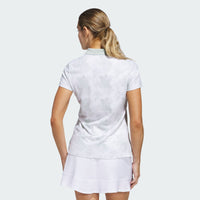 ADIDAS WOMEN'S ULTIMATE365 PRINTED POLO SHIRT - WONDER SILVER