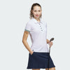 ADIDAS WOMENS ULTIMATE365 SHORT SLEEVE GOLF POLO SHIRT - WHITE