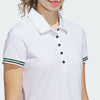 ADIDAS WOMENS ULTIMATE365 SHORT SLEEVE GOLF POLO SHIRT - WHITE