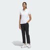 ADIDAS WOMENS ULTIMATE365 SHORT SLEEVE GOLF POLO SHIRT - WHITE/BEIGE