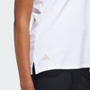 ADIDAS WOMENS ULTIMATE365 SHORT SLEEVE GOLF POLO SHIRT - WHITE/BEIGE