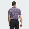 ADIDAS MENS ULTIMATE TEXTURED PRINT GOLF POLO SHIRT - PURPLE