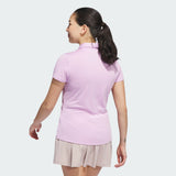 ADIDAS WOMEN'S SOLID PERFORMANCE SHORT SLEEVE GOLF POLO SHIRT - CLEAR LILAC