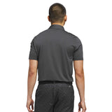 ADIDAS MENS PERFORMANCE TEXTURED GOLF POLO SHIRT - CARBON/BLACK