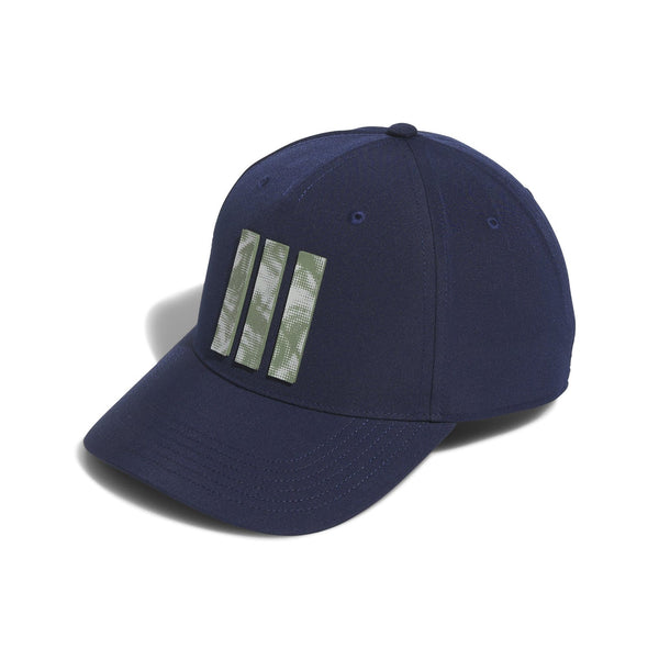 ADIDAS GOLF TOUR 3-STRIPES PRINT SNAPBACK CAP - COLLEGIATE NAVY