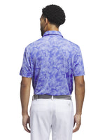 ADIDAS MEN'S ULTIMATE365 MESH PRINT GOLF POLO SHIRT - COBALT BLUE / BLUE SPARKE/ROYAL BLUE