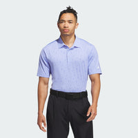 ADIDAS MEN'S ULTIMATE365 ALLOVER PRINT GOLF POLO SHIRT - BLUE SPARK