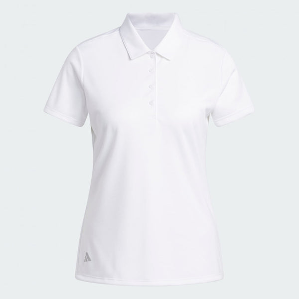 ADIDAS WOMEN'S PERFORMANCE PRIMEGREEN GOLF POLO SHIRT - WHITE