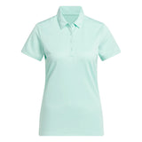 ADIDAS WOMENS PERFORMANCE SOLID SHORT SLEEVE GOLF POLO - CLEAR MINT