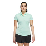 ADIDAS WOMENS PERFORMANCE SOLID SHORT SLEEVE GOLF POLO - CLEAR MINT