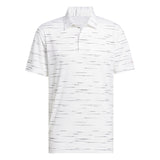ADIDAS MEN'S ULTIMATE MESH PRINT GOLF POLO SHIRT - CLEAR PINK