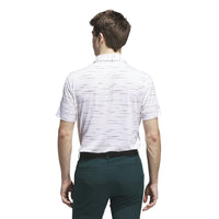ADIDAS MEN'S ULTIMATE MESH PRINT GOLF POLO SHIRT - CLEAR PINK