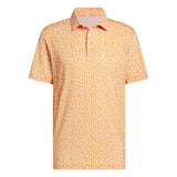 ADIDAS MENS ULTIMATE365 MESH PRINT CLIMACOOL GOLF POLO SHIRT - ORANGE