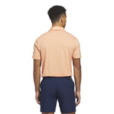 ADIDAS MENS ULTIMATE365 MESH PRINT CLIMACOOL GOLF POLO SHIRT - ORANGE