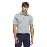 ADIDAS MENS ULTIMATE365 CLIMACOOL TANGO PRINT MESH GOLF POLO SHIRT - WONDER SAGE/COLLEGIATE NAVY