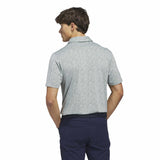 ADIDAS MENS ULTIMATE365 CLIMACOOL TANGO PRINT MESH GOLF POLO SHIRT - WONDER SAGE/COLLEGIATE NAVY
