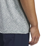 ADIDAS MENS ULTIMATE365 CLIMACOOL TANGO PRINT MESH GOLF POLO SHIRT - WONDER SAGE/COLLEGIATE NAVY