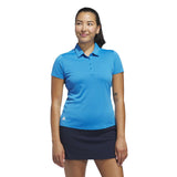 ADIDAS WOMEN'S PERFORMANCE PRIMEGREEN GOLF POLO SHIRT - BRBLUE
